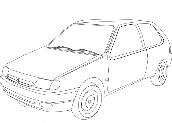 Citroen Saxo coloring page image
