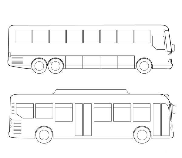 City Bus coloring page image