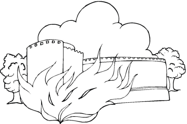 City of Palm Trees  coloring page image