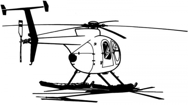 Civil Helicopter coloring page image