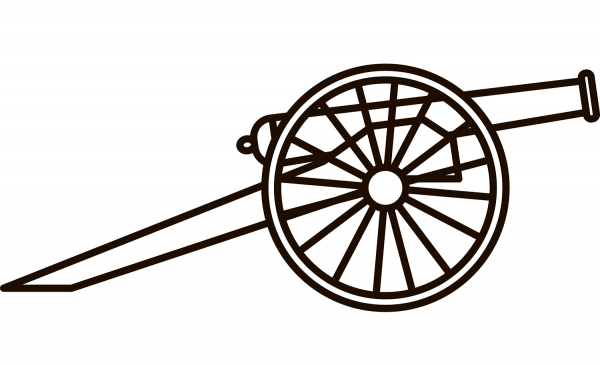 Civil War Cannon coloring page image