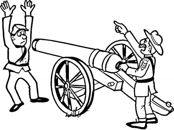 Civil War  coloring page image
