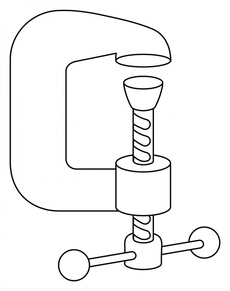 Clamp Emoji coloring page image