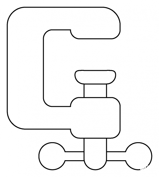 Clamp Emoji coloring page image