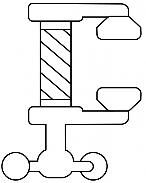 Clamp Emoji coloring page image