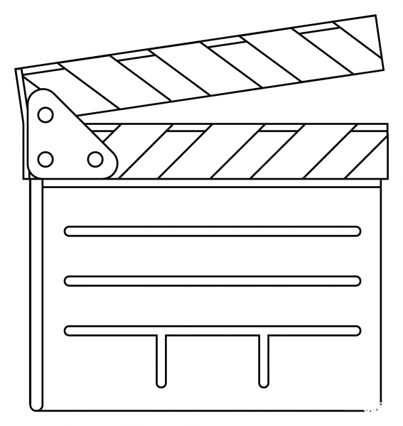 Clapper Board Emoji coloring page image
