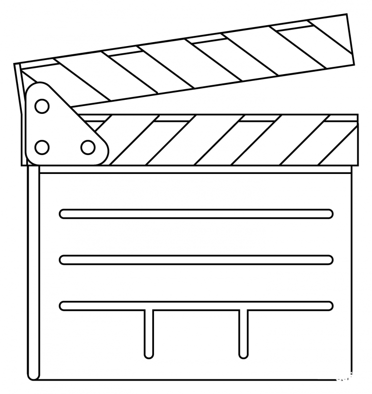 Clapper Board Emoji coloring page - ColouringPages