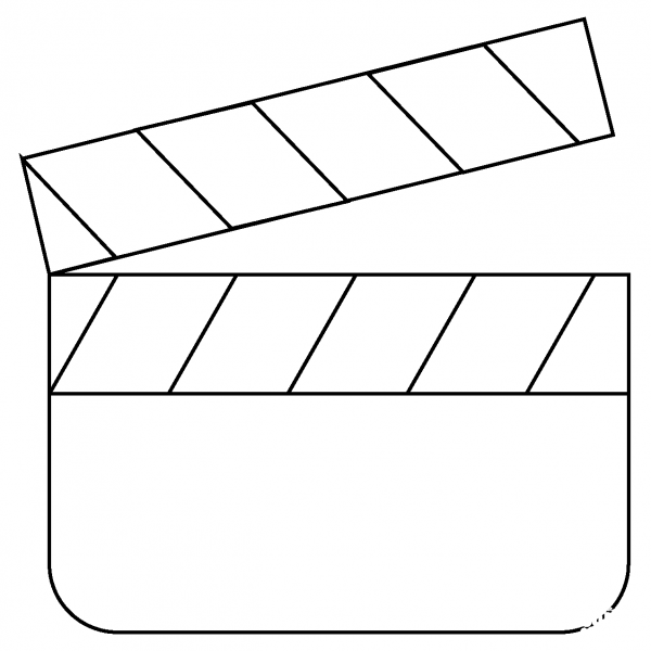 Clapper Board Emoji coloring page image
