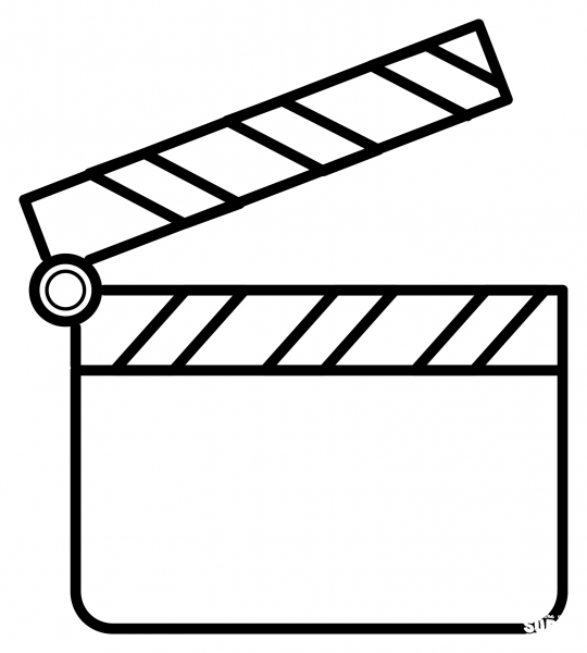 Clapper Board Emoji coloring page image