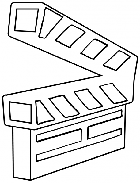 Clapper Board Emoji coloring page image