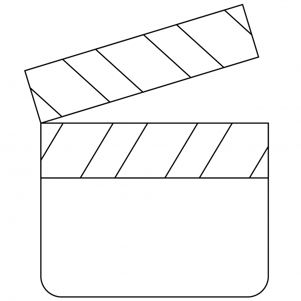Clapper Board Emoji coloring page image