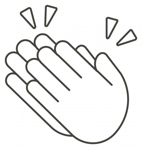 Clapping Hands coloring page image