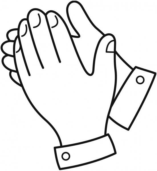 Clapping Hands coloring page - ColouringPages