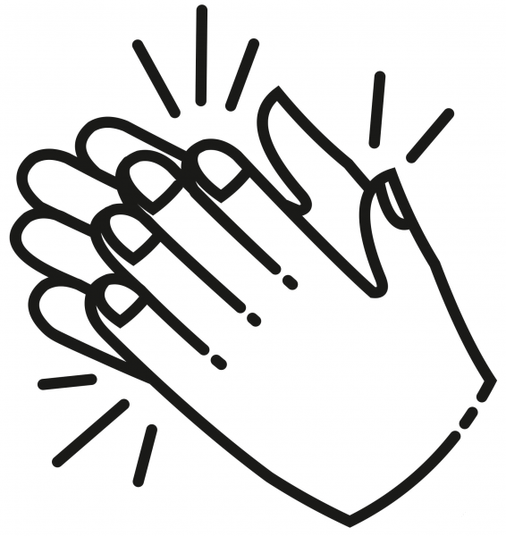 Clapping Hands coloring page image