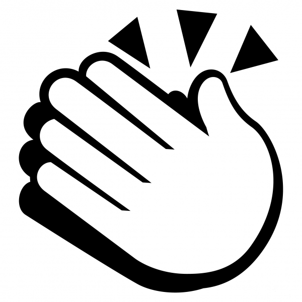 Clapping Hands Emoji coloring page image