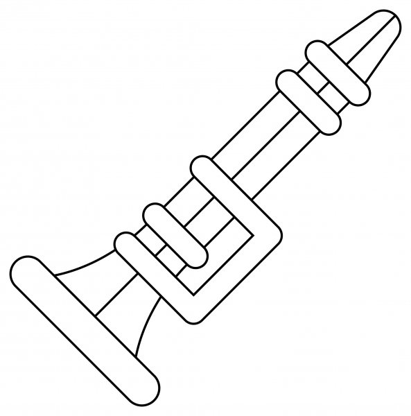 Clarinet coloring page image