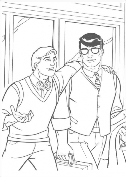 Clark Kent And His Boss  coloring page image