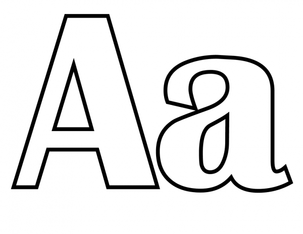 Classic Letter A coloring page image