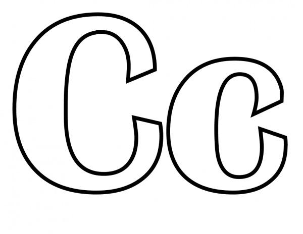 Classic Letter C coloring page image