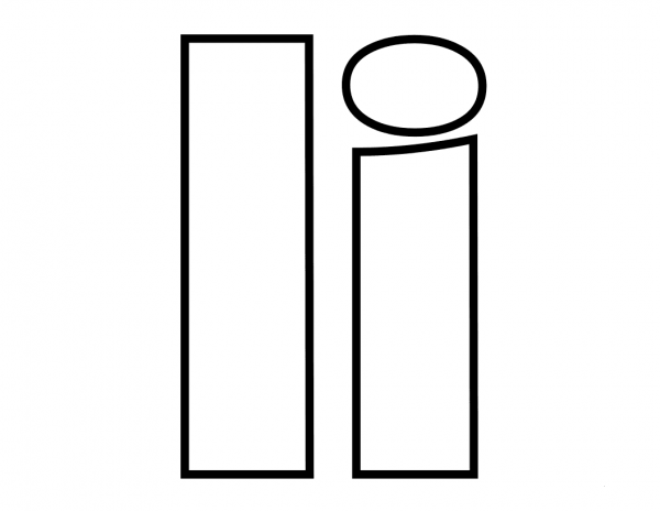Classic Letter I coloring page image