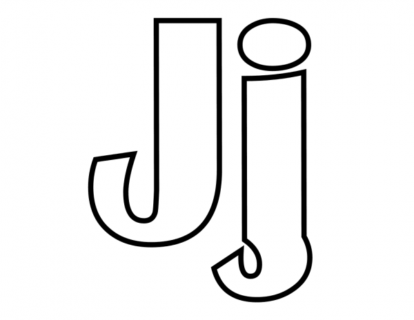 Classic Letter J coloring page image