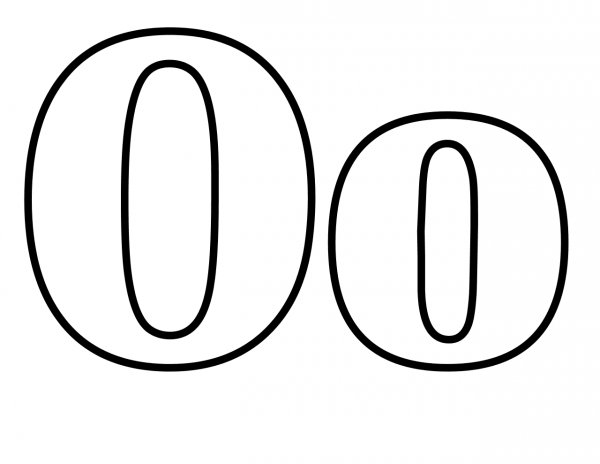 Classic Letter O coloring page image
